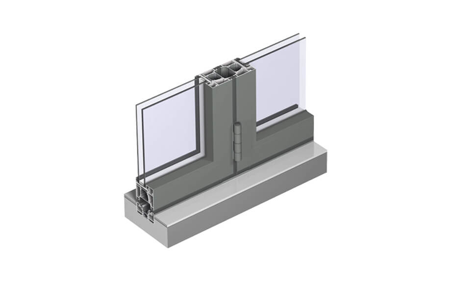 RAUM aluminium bifold door cross section