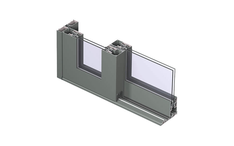 RAUM patio door profile cross section